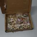 QWORK Brass Marine Grade Battery Terminal Top Post, 4 Pairs Battery Terminal Connectors, Battery Terminal Clamps for Boat Car RV, Fit All Standard Top of Post Batteries, 4 Positive + 4 Negative