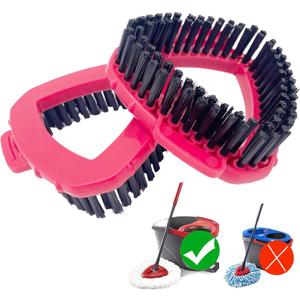 2 x Scrub Brush Head for O Cedar, 2 PC Cedar Spin Mop Scrubber Replace Head 1-Tank, Ocedar Scrubbing Brush Mop, O'cedar Replacement Attachment for Bathroom and Kitchen