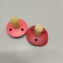 Bibs Pacifiers Color Collection, Set of 2 BPA-Free Latex Pacifiers Made in Europe, Round Nipple Baby Pacifier. (6+ Month (Pack of 2), Coral / Ruby)