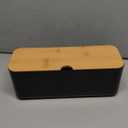 Sourcemall Cable Management Box| Power Stripe Organizer|Cord Organizer Box| Hide and Conceal Power Strips and Electrical Cords from TVs, Computers, and Desks| Keep Pets Safe (Black)