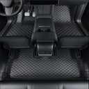 Compatible with Tesla Model Y Floor Mats Floor Liner 2020-2025 Tesla Model Y 5 Seater Car Mats All-Weather Front Backseat Row Mat (Black)