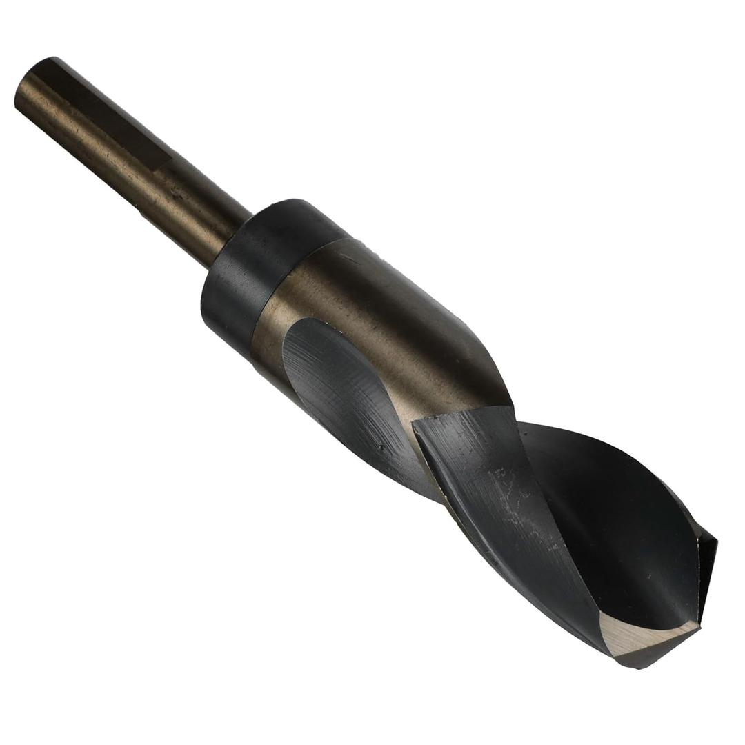 Drill America 1-1/4" Reduced Shank High Speed Steel Black & Gold Contractor Drill Bit with 3-Flat 1/2" Shank, KFD3F Series