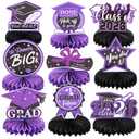2 x 9pcs Congrats Grad Table Centerpieces for 2026 Graduation Party Table Decorations Class of 2026 You Did it Honeycomb Centerpieces Table Decors for 2026 Graduates Congratulation Party Supplies