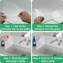 2 PCS Shower Corner Water Guard 10" x 10" Self Adhesive Splash Guard for Bathtub Acrylic Bathtub Splash Guard to Keep Water in Shower