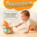 Baby Toys for 6-12-18 Month, 3-in-1 Musical Puppy Toy, Crawling & Walking Toys for 1 Year Old Boy Girl Gifts, Bilingual Learning Educational for 7 8 9 10 Months Developmental Toy