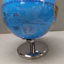 8 Inch World Globe with Stand, 360° Spinning Earth Map for Desk, Detailed Geographic Sphere for Office, Study, Travel Planning and Home Display