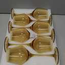 Brown Wine Glasses Set 6-16oz Long Stem-African American Wine Glasses - Hand Blown Amber Stemware for Wedding,Birthday Party for Kwanzaa