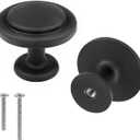 Black Cabinet Knobs - Black Drawer Knobs - 10 Pack Closet Door Knobs - Kitchen Cabinet Knobs - Kitchen Knobs for Cabinets and Drawers - Bedroom Door Knobs - Cupboard Knobs for Modern Home & Furniture