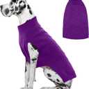 IECOii Purple Extra Large Dog Sweater, Warm Winter Coat for Large Dogs, Knitwear, Doberman, Great Dane, 4XL (XXXX-Large(Chest:35.4 in), Purple)