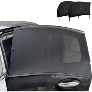 Car Rear Window Screens for Side Windows, 2 Pack Side Window Sun Shades,Stretchy Mosquito Net Cover Fit Cars SUVs - Up to 36.22x55.1