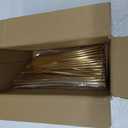 U-QE 60 Pack Gold Plastic Knives Heavy Duty - Solid and Durable Gold Disposable Silverware, Heavy Duty Plastic Cutlery Perfect for Parties, Weddings, Catering and Daily Use