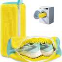 Shoe Washing Machine Bag Laundry Shoe Bag for Washer and Dryer Reusable 2pc Shoe Cleaning Bags for Sneakers 360 Deep Cleaning Machine for All Shoes Types With Self-locking Zipper