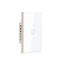 WiFi Smart Light Switch 118X72X34MM Need Neutral Wire,2.4GHz Wi-Fi Touch Switch,Work with Smart Life/Tuya App, Compatible with Alexa and Google Home, White 1 Gang