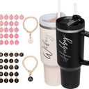 Wifey Hubby 40 oz Tumbler Cup for Couples with Handle Lids Straws Letter Charm Accessories 2 Pack Wedding Gifts for Couples 2026 Engagement gift Bridal Shower Gift for Bride Groom Newlyweds