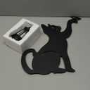 Black Cat Yard Decorations Outdoor - Solar Lights Outdoor Garden Decor Stake with Butterfly Decorative Metal Housewarming Ornament for Pathway Lawn Patio  Unique Gift for Woman Mom Grandma