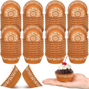 Vesici 800 Counts Cielito Lindo Baby Shower Party Decoration Mexican Clay Cupcake Liners Cielito Lindo Cupcake Wrapper Mexico Muffin Liner Papers Baking Cups for Wedding Baby Shower(Hollow Flower)