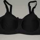 COOL CUTE Jelly Bras for Women No Underwire Sexy V-Neck Mesh Comfy Wireless Bralettes Seamless Everyday Tshirt Bra Black M