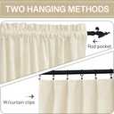 StangH 42 inch Velvet Curtains 2 Panels Set Ivory White Light Dimming Window Drapes 90 inches Long Heavy Privacy Room Dividers for Doorway Hallway Office, W42 x L90, 2 Panels