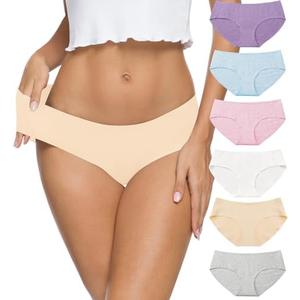 Altheanray Womens Underwear Cotton Underwear for Women Seamless Hipster Bikini Briefs Panties 6 Pack S