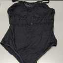 Holipick Crochet Tummy Control One Piece Swimsuit Modest Bathing Suit High Neck Full Coverage Swimwear (XX-Large, Black)