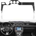 Car Center Console Instrument Panel Sticker Cover Carbon Fiber Decal Interior Trim for Ford Mustang 2015 2016 2017 2018 2019 2020 2021 2022 2023 Accessories