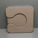PU Bedside Commode Seat Cushion, U Shape Soft Sponge Padded for Bedside Chairs, Raised Toilet Seat, 16.5" Width, Waterproof and Easy Clean - (Beige)