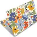 DINKY Laptop Notebook Skin Sticker Soft Cover Decal Fits 13 13.3 14 15 15.4 15.6 inch Laptop Protector Netbook PC, Easy to Apply and Remove (Colorful Abstract Flowers)