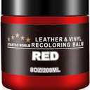 STARTSO WORLD Leather Recoloring Balm, Red Leather Repair Kit for Furniture, Leather Dye, Leather Color Restorer for Couches, Leather Couch Paint | Repair, Restore & Renew Old, Faded Leather