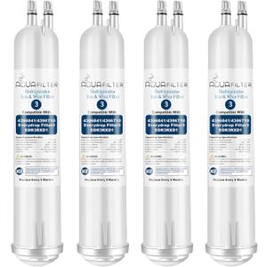 FILTER3 4396841 Refrigerator Water Filter Replacement Compatible with 4396841 4396710 EDR3RXD1 EDR3RXD1B Filter 3 P1WB2 P2RFWG2, 46-9030, Pur W10121145 W10121146 (4-Pack)