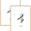 Yaetm 16x20 Picture Frame Matted to 11x14 Set of 2, Natural Solid Oak Wood Frame 16x20 for Photos, Posters & Art Prints, Horizontal and Vertical Wall Mount (2 pack, Oak)