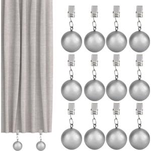 BOXOB 12pcs Outdoor Curtain Weights, Metal Resin Windproof Waterproof All Weather Drapery Weights Heavy Outdoor Secure Your Drapery Curtain Anchors for Tablecloth Shower Liner