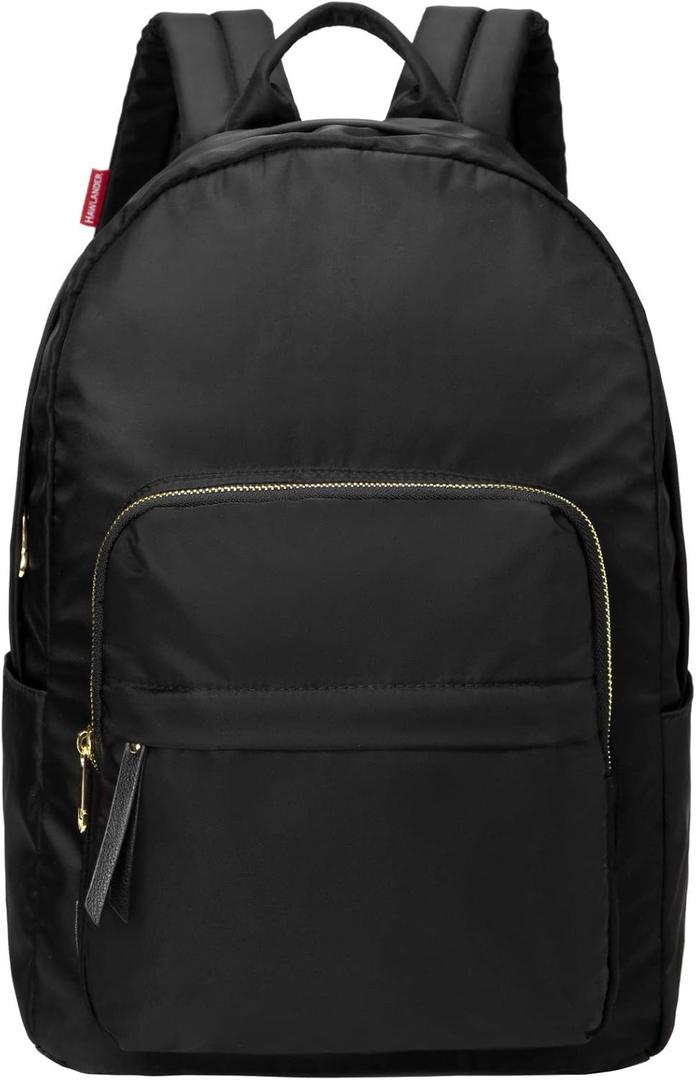 HawLander Lightweight School Backpack for Women or Teen Girls, Mid-Volume 20.0L (Black02)