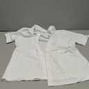Women's Size M Cooling Material Button Down Short Sleeved White T-Shirt