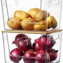 Pantry Organizers Storage, 2 Set Stackable Kitchen Counter Organizers for Onion, Potato, Garlic, Fruit, Produce, Vegetable