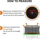 Jump Tastic Trampoline Net Replacement with 6 PoleCaps, 12-15 ft Round Safety Trampoline Net, UV-Resistant, Weather-Resistant, Breathable, Durable (Not Include Poles)