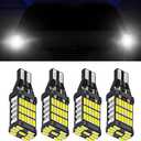 4 PCS LED Reverse Lights, T15 4014 45SMD Back Up Light Turn Signal Bulb, 6500K Super Bright Stop Light Bulbs Brake Lights, Universal Fit for Cars Trucks SUVs RVs (White)