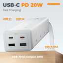 TESSAN Surge Protector Power Strip PD 20W, Ultra Thin Flat Plug 10 FT Extension Cord, 9 Outlets 4 USB(2 USB C), 1050J Protection Multiple Outlets Charging Station for Home, Office, College Dorm Room