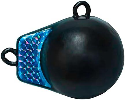 Extreme Max 3006.8952 Coated Ball-with-Fin Downrigger Weight - 12 lbs. with Blue Flash