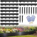 SJPULMO 33FT Metal Landscape Edging, 10-Pack 40"L x 6.5"H Rust-Proof Border