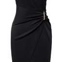 GRACE KARIN Work Dresses for Women 2026 Short Sleeve Sheath Business Midi Dress Wrap Bodycon Office Cocktail Outfits (Black, XXL)