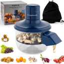 Automatic Electric Peeler, 1300mAh Cordless Rechargeable Fruit & Vegetable Peeling Machine,Easy-Clean Multi-Function Tool for Garlic, Cherry Tomato & Plum