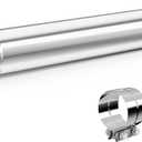 4 Inch Exhaust Pipe, 4'' Stainless Steel Straight Exhaust Pipe, 30" Length 4'' Muffler Replacement Pipe with Two Lap Joint Band Clamps
