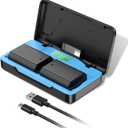 Artman NP-FZ100 Battery 2500mAh 2-Pack with USB-C 20W Fast Charging Case Set for Sony A7 IV A7 III A9 III FX3 FX30 A7S III A7R III A7C A6600 A6700 ZV-E1 A7R IV A7R V A9 A9 II A9R A9S, Camera