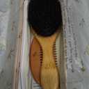 Belula 100% Boar Bristle Hair Brush Set (Medium). Soft Natural Bristles for Thin and Fine Hair. Restore Shine And Texture. Wooden Comb, Travel Bag and Spa Headband Included!