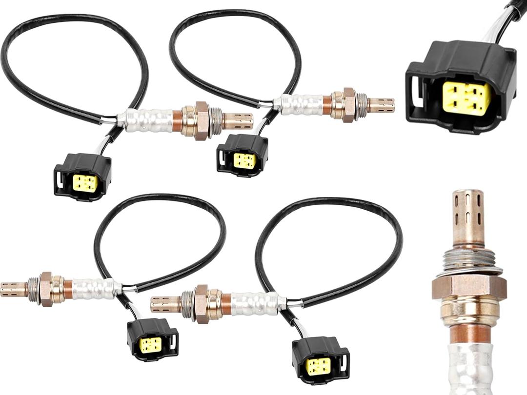 234-4587 250-24253 Oxygen O2 Sensor Upstream/Downstream 4PCS | Compatible for Chrysler 300 Town & Country Dodge Dakota Durango Ram 1500 2500 3500 Jeep Wrangler Grand Cherokee & More