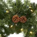 Nearly Natural 6ft. Christmas Artificial Garland with 50 Clear LED Lights and Pine Cones