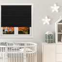 Redi Shade No Tools Original Blackout Pleated Paper Shade Black, 48" W x 72" L, 6 Pack