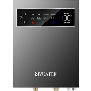 18kW Tankless Water Heater Electric 240V SIVUATEK, Self-Modulating Power for Optimal Efficiency, On Demand Instant Hot Water for Whole House, LED Display, ETL Certified