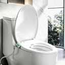 FEELSO Elongated Bidet Toilet Seat, Non-Electric Bidet with Dual Nozzles