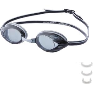 Amazon Basics Unisex Swim Goggles, Adult, Silver